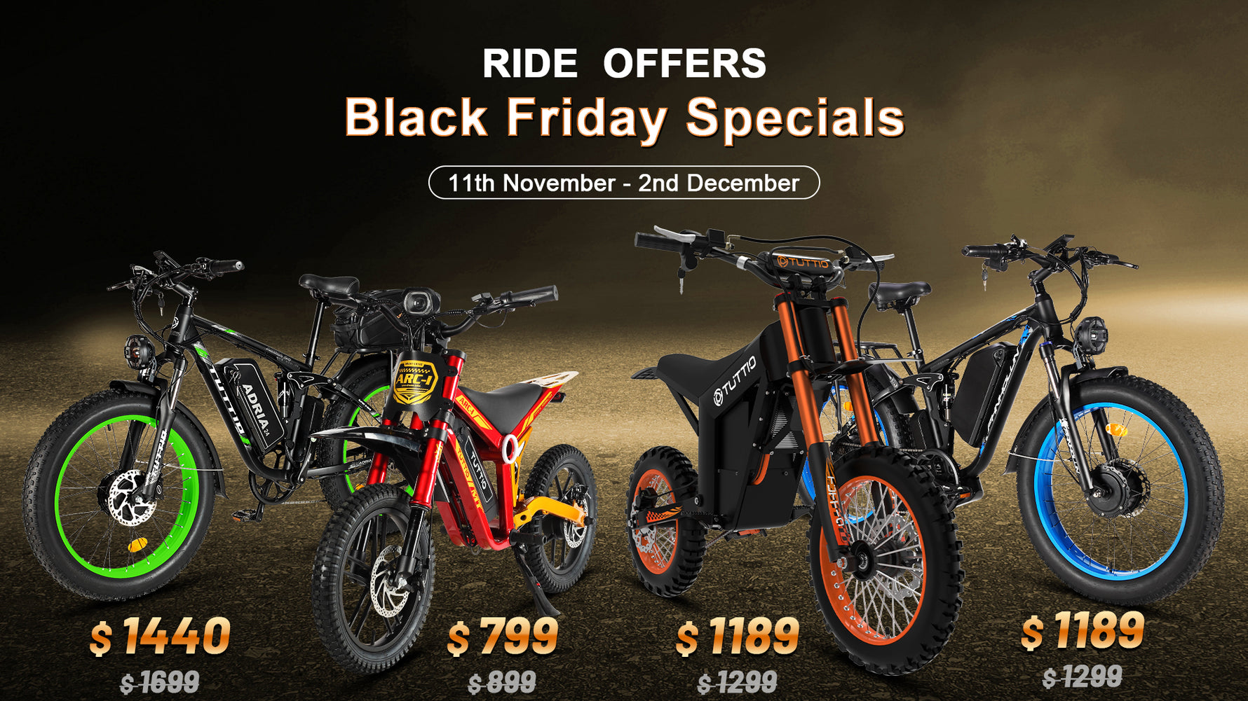 Electric Bike Black Friday Sale TUTTIO