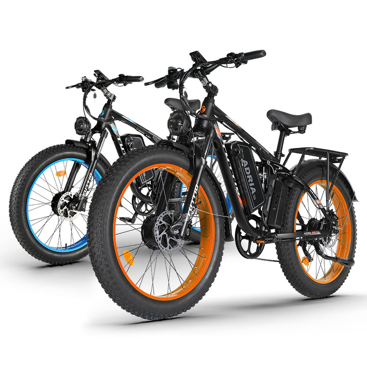 electric bicycle with fat tires Tuttio Adria26 Fat Tire Electric Bike Combo, Black*2