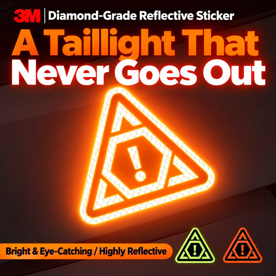 TUTTIO eBike 3M Diamond-Grade Reflective Safety Stickers – Waterproof Helmet & Body Decals